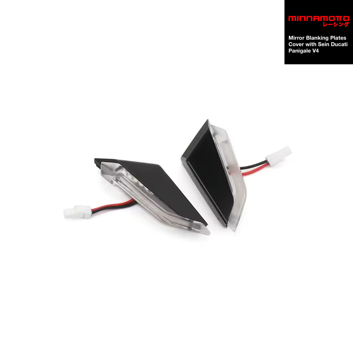 MINNAMOTO Mirror Blanking Plates Cover with Sein Ducati Panigale V4