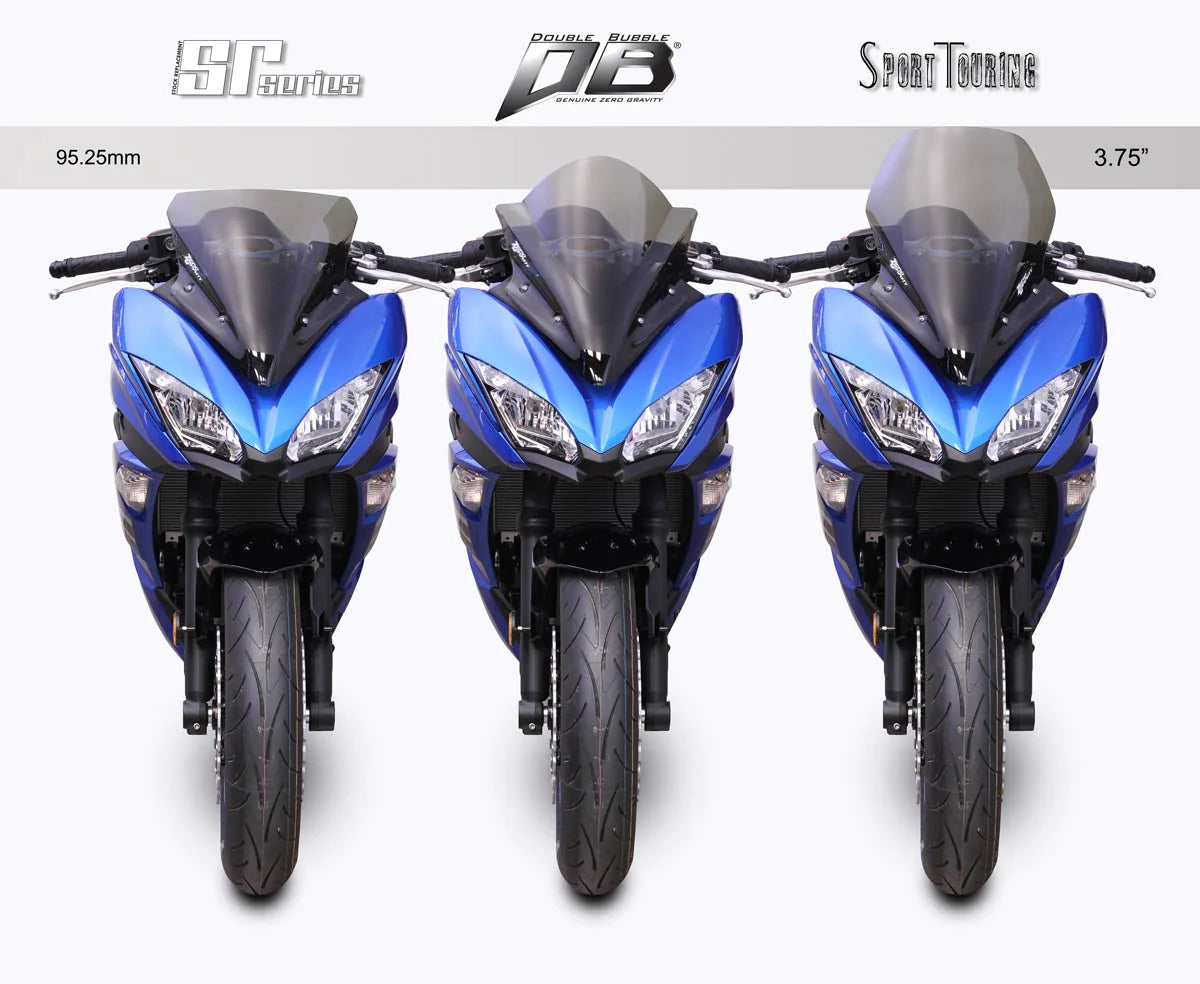 ZEROGRAVITY Windscreen Kawasaki Ninja 650 17-19 Double Bubble Light Smoke