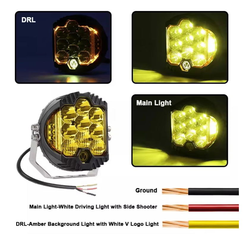 INTELLIGHT LP9 Automotive LED Headlamp 90W DRL 3W With Strobo Off Road Light Near Field / Metafield