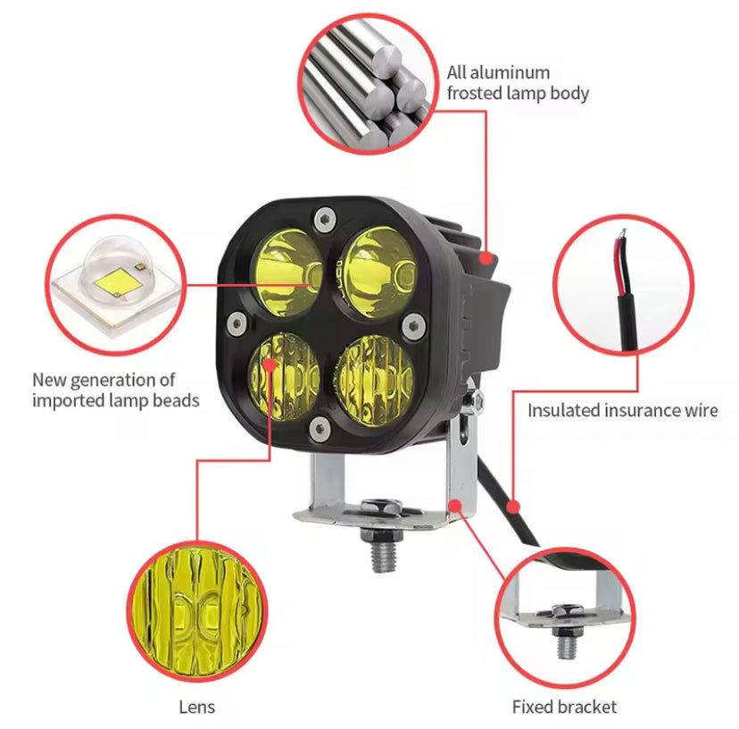 INTELLIGHT Squadron Pro 40W 3 Inch LED Worklight Superbright Near Fiel / Midfield / Distance