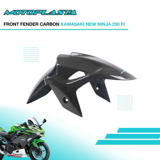 MOTOPLASTA Front Fender Carbon Spakbor Depan Kawasaki New Ninja 250 FI