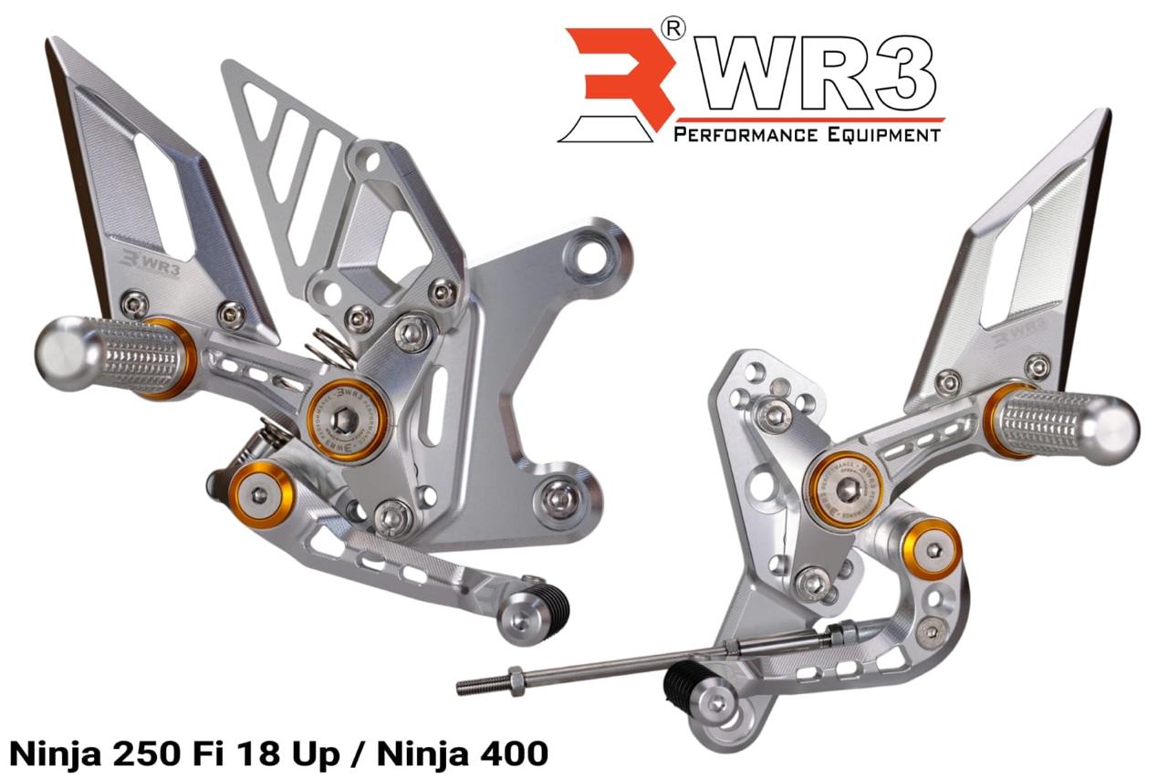WR3 RS Footstep Underbone Rearset Racing Kawasaki Ninja 250 FI 18- Up / Ninja 400