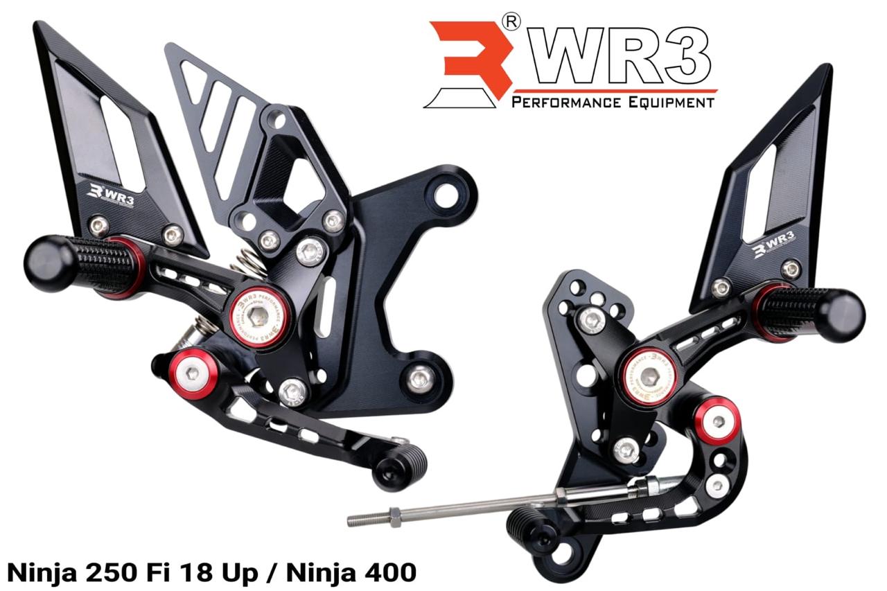 WR3 RS Footstep Underbone Rearset Racing Kawasaki Ninja 250 FI 18- Up / Ninja 400