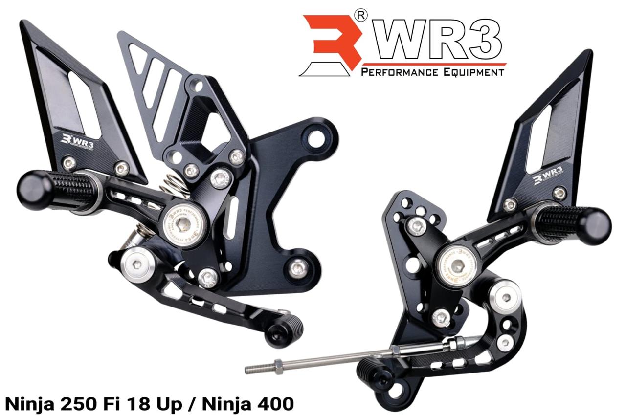 WR3 RS Footstep Underbone Rearset Racing Kawasaki Ninja 250 FI 18- Up / Ninja 400