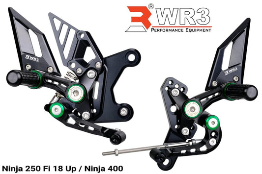 WR3 RS Footstep Underbone Rearset Racing Kawasaki Ninja 250 FI 18- Up / Ninja 400
