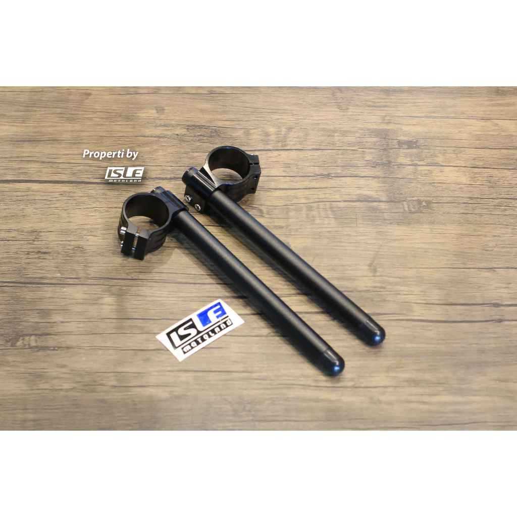 MINNAMOTO Clip On Handlebar Stang Yamaha R25 14-18 / R25 V2 19-Up / R15 V3 / R15 V4 / Xabre / R6 / R1 Black