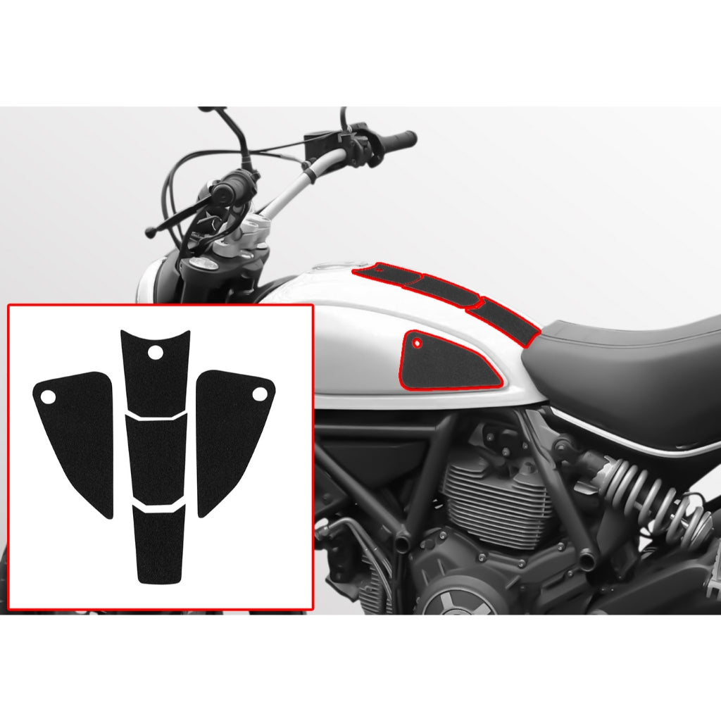 PROF.COMFORTO Side + Center Tankpad Ducati Scrambler 800 Slim Tankpad Samping + Tengah