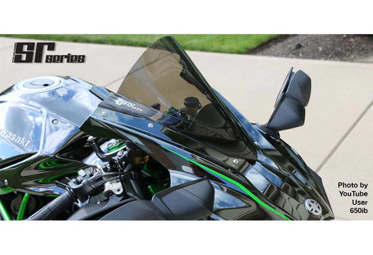 ZEROGRAVITY Windscreen Kawasaki Ninja H2 15-Up Double Bubble Light Smoke