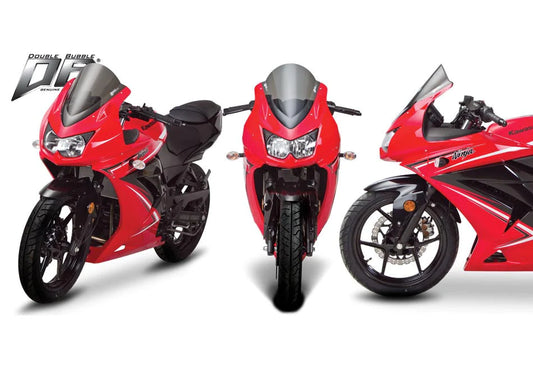 ZEROGRAVITY Windscreen Kawasaki Ninja 250 FI New 18-Up Double Bubble Light Smoke