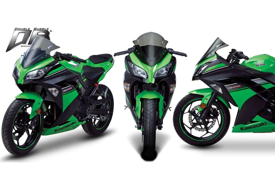 ZEROGRAVITY Windscreen Kawasaki Ninja 250 FI Old 13-17 Double Bubble Light Smoke