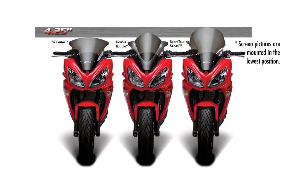 ZEROGRAVITY Windscreen Kawasaki ER6F 12-16 Double Bubble Light Smoke