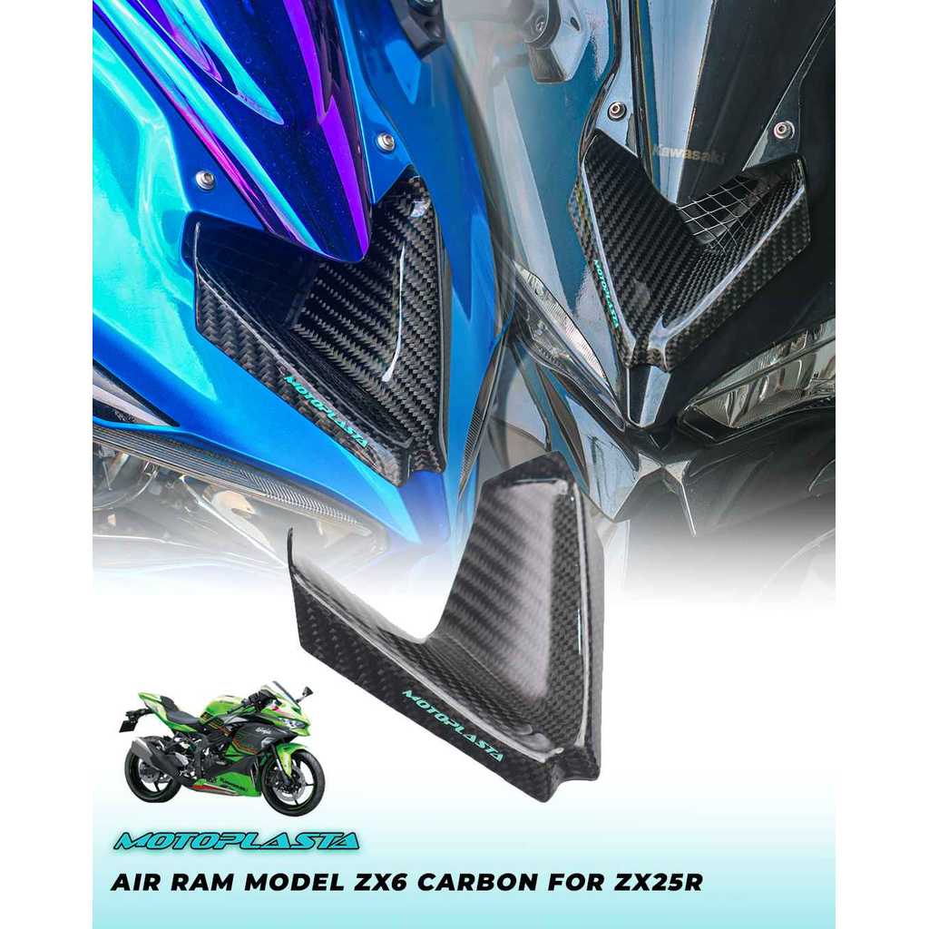 MOTOPLASTA Air Ram Carbon Model ZX6 Kawasaki ZX25R, ZX25RR, ZX4R Karbon