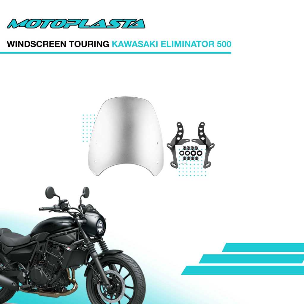 MOTOPLASTA Visor Touring Kawasaki Eliminator 500 Windshield Windscreen