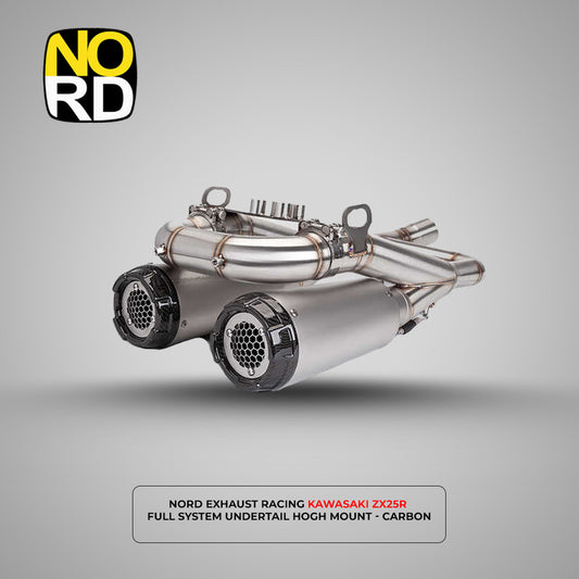 NORD EXHAUST RACING KNALPOT KAWASAKI ZX25R UNDERTAIL HIGH MOUNT FULL SYSTEM – CARBON