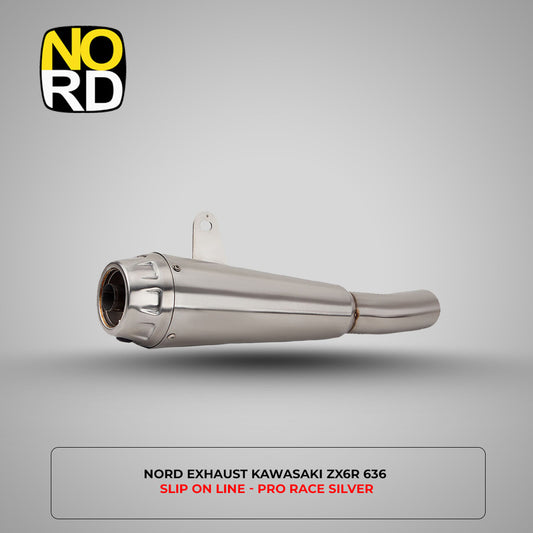 NORD EXHAUST & MIDDLE LINK PIPE KAWASAKI ZX6R 636 SLIP ON LINE PRO RACE