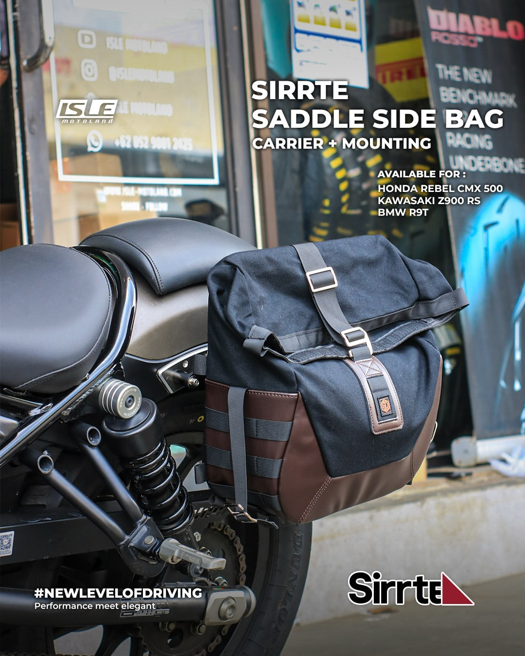 Honda Rebel 500 Tampil Lebih Siap Touring dengan SIRRTE Saddle Side Bag Carrier + Mounting
