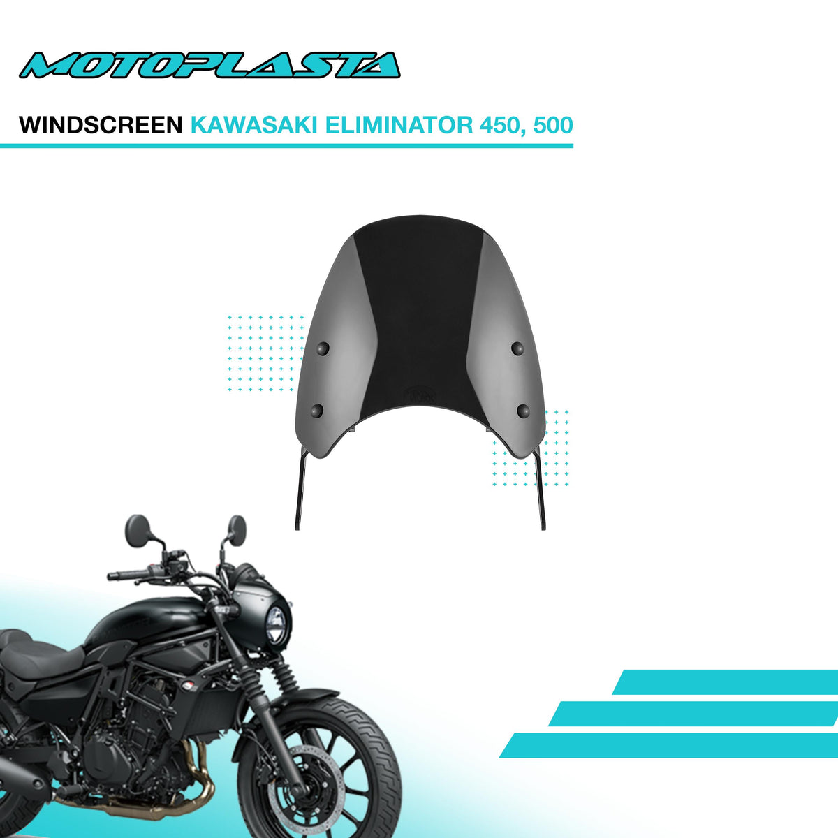 MOTOPLASTA Windscreen Kawasaki Eliminator 450, 500