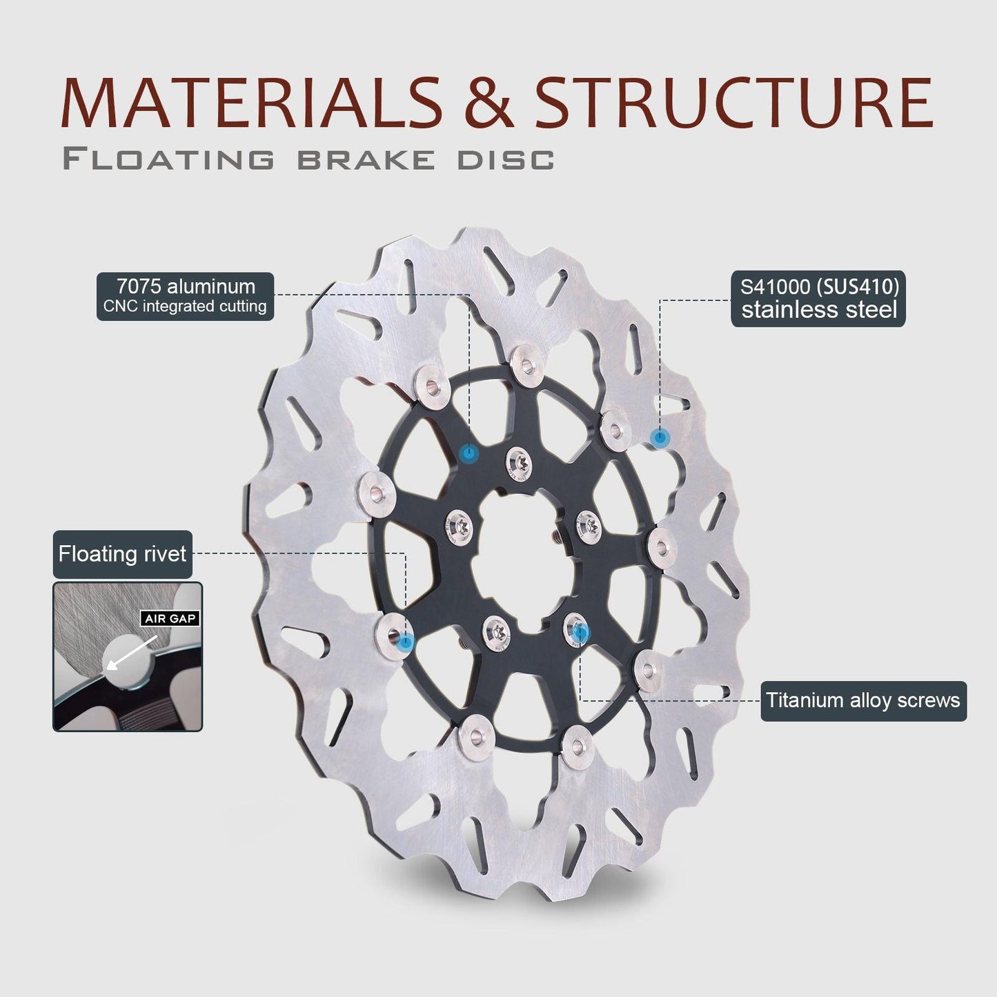 Cakram Depan Front Disc Brake Cakram Harley Touring, Street Glide, Road King, Softail, Fat Boy 114 18-Up URRA