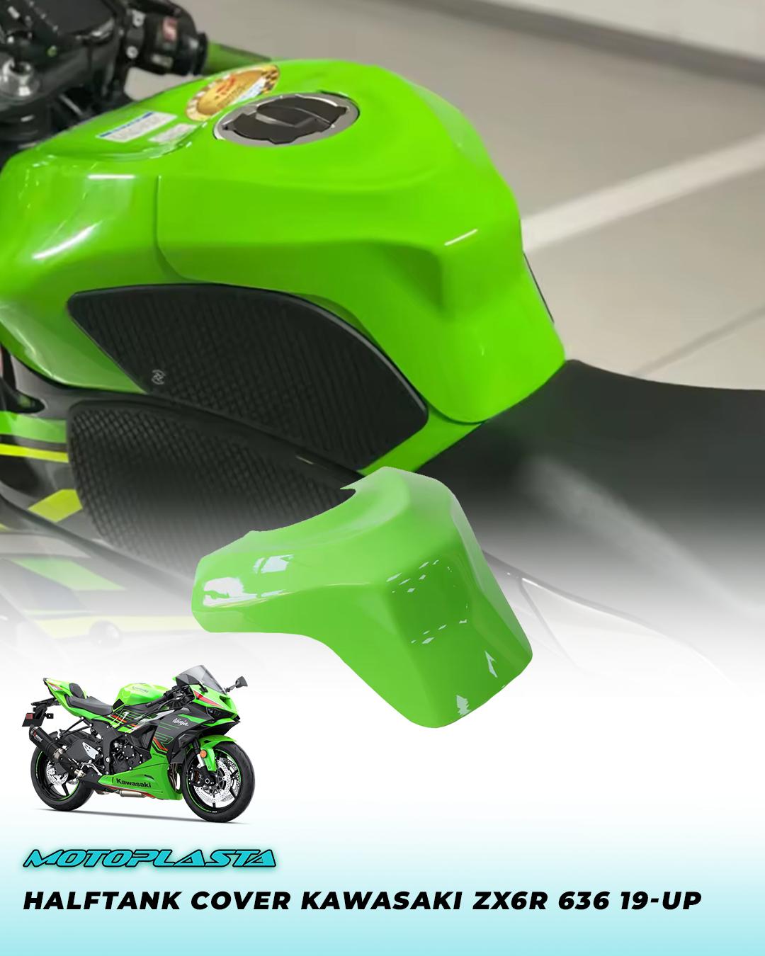 MOTOPLASTA Halftank Cover Kawasaki ZX6R 636 19-Up Pelindung Tangki Premium