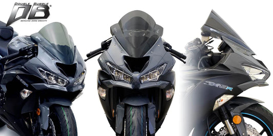 ZEROGRAVITY Kawasaki ZX6R / ZX636 19-23 Double Bubble Light Smoke