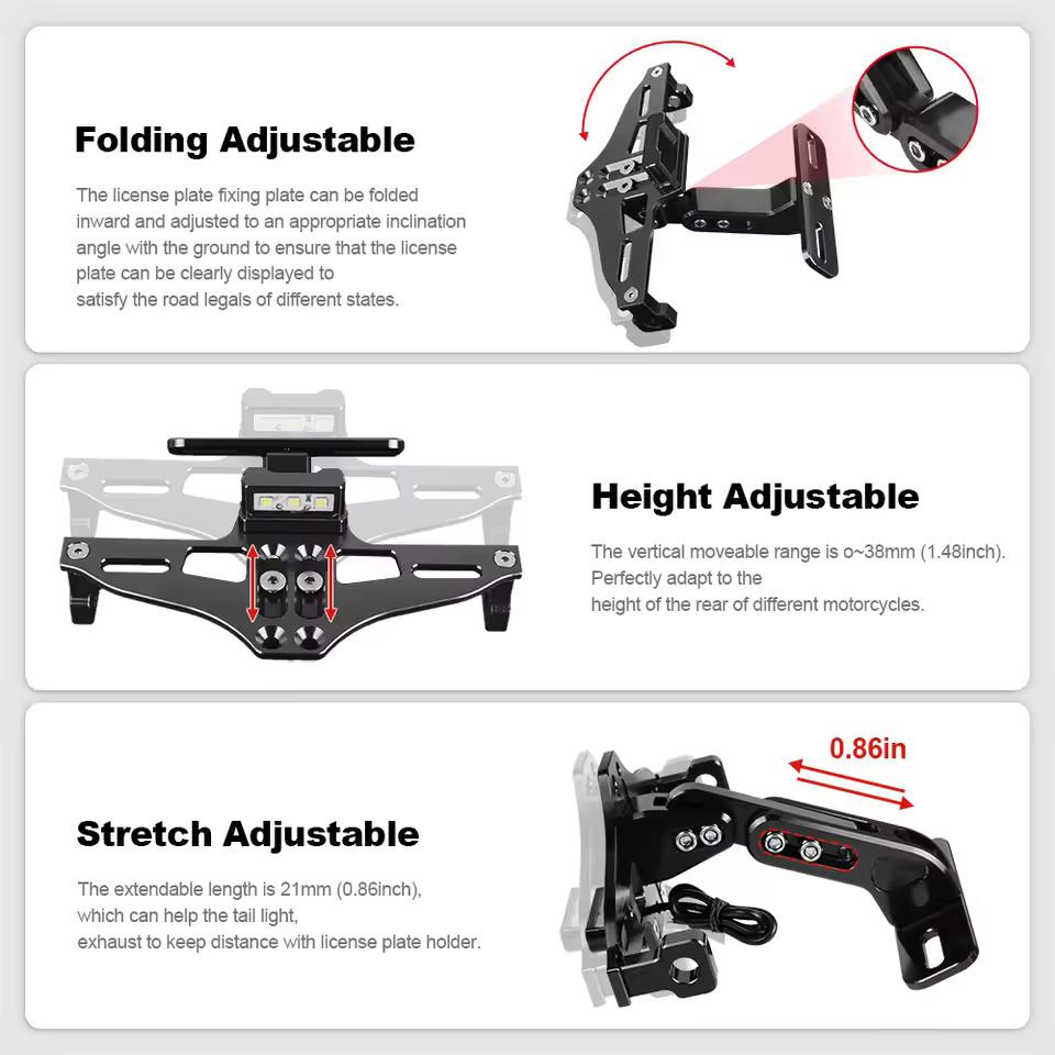 Tail Tidy Dudukan Plat BMW S1000RR 10-18, 19-, R1200 GS, F900 R, F900R URRA