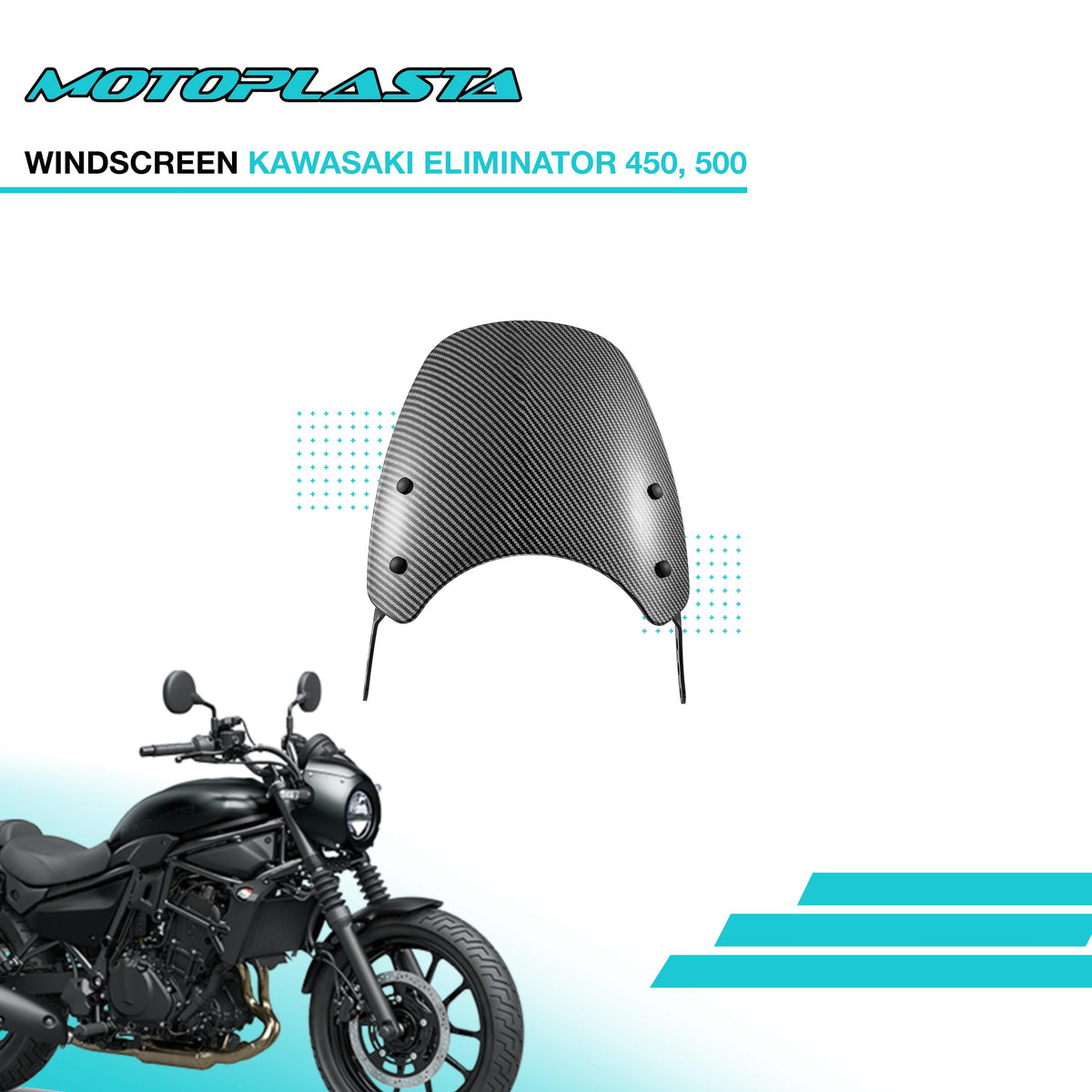 MOTOPLASTA Windscreen Kawasaki Eliminator 450, 500