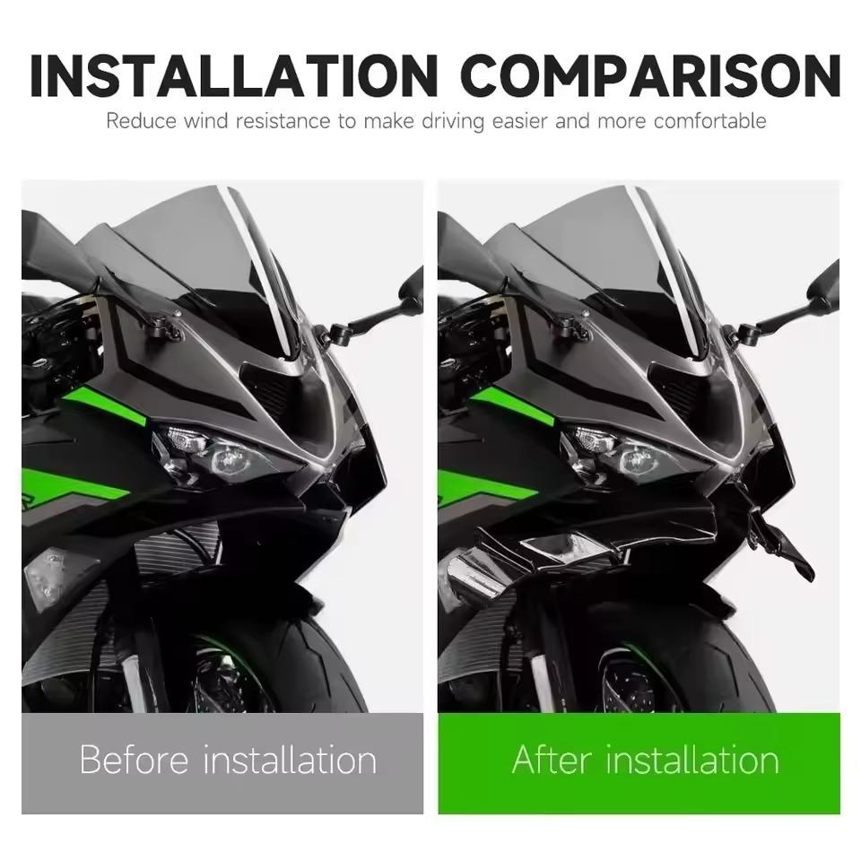 MOTOPLASTA Winglet Front Kawasaki ZX6R 24-Up