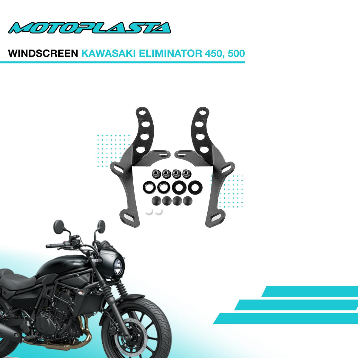 MOTOPLASTA Windscreen Kawasaki Eliminator 450, 500