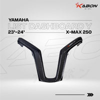 KABON Center Dashboard Y Cover Carbon Yamaha XMAX 250 Old 17-22 / New Connected 23-Up Cover List Dashboard Tengah Y Lapis Karbon Kevlar