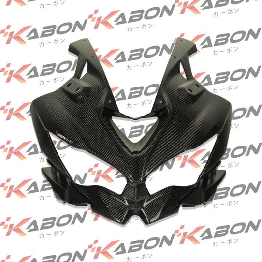 KABON Kedok Fairing Depan Carbon Kawasaki ZX25R, ZX25RR, ZX4R, ZX4RR Lapis Karbon Kevlar