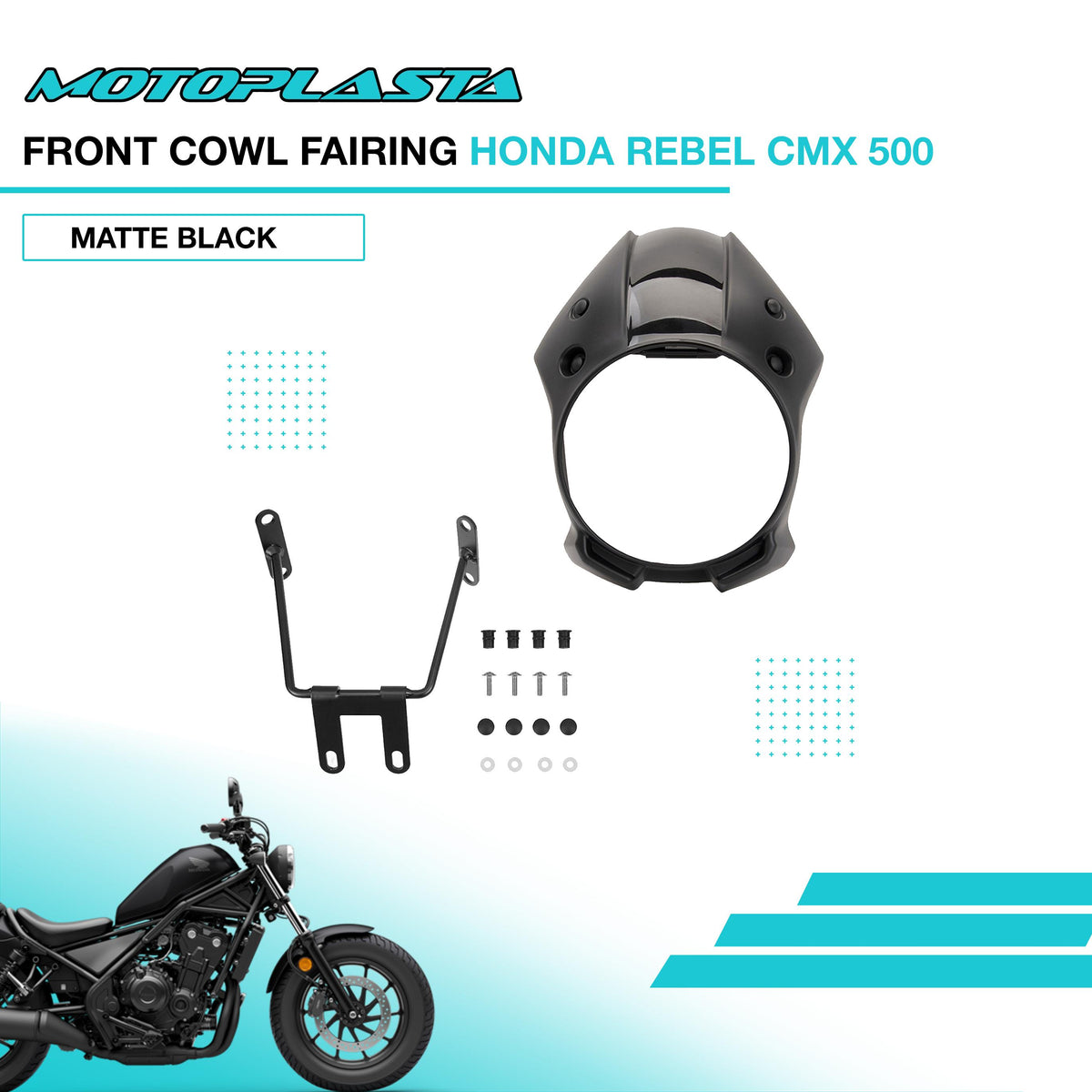 MOTOPLASTA Front Cowl Fairing Honda Rebel CMX 500