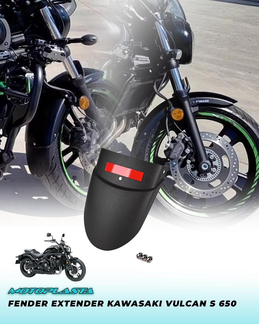 MOTOPLASTA Fender Extender Kawasaki Vulcan S 650 Sambungan Spakbor Depan