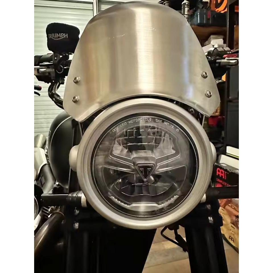 MOTOPLASTA Windscreen Naked Universal High Center / High Side Holes Visor Windshield