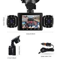 INTELLIGHT Dashcam Car Dual 2.4 Inch 480p Front 150 Wide Angle