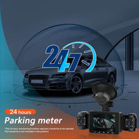 LIGHT Dashcam Car + Monitor 2.4 inch 1080p Inside Left & Right, Rear, Gravity Sensor