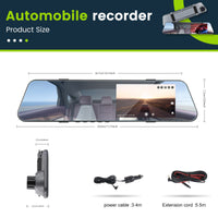 INTELLIGHT Dashcam Car Dual Rear View Mounted + Monitor 4.7 Inch 720p