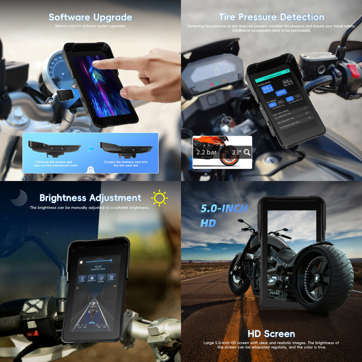 INTELLIGHT GPS Monitor + Dashcam Camera 5 Inch Vertical motor