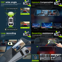 INTELLIGHT Dashcam Car Dual Rear View Mounted + Monitor 4.7 Inch 720p