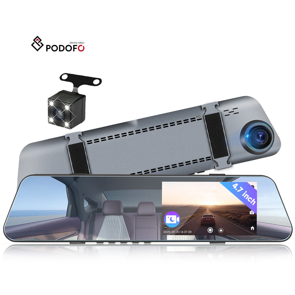 INTELLIGHT Dashcam Car Dual Rear View Mounted + Monitor 4.7 Inch 720p