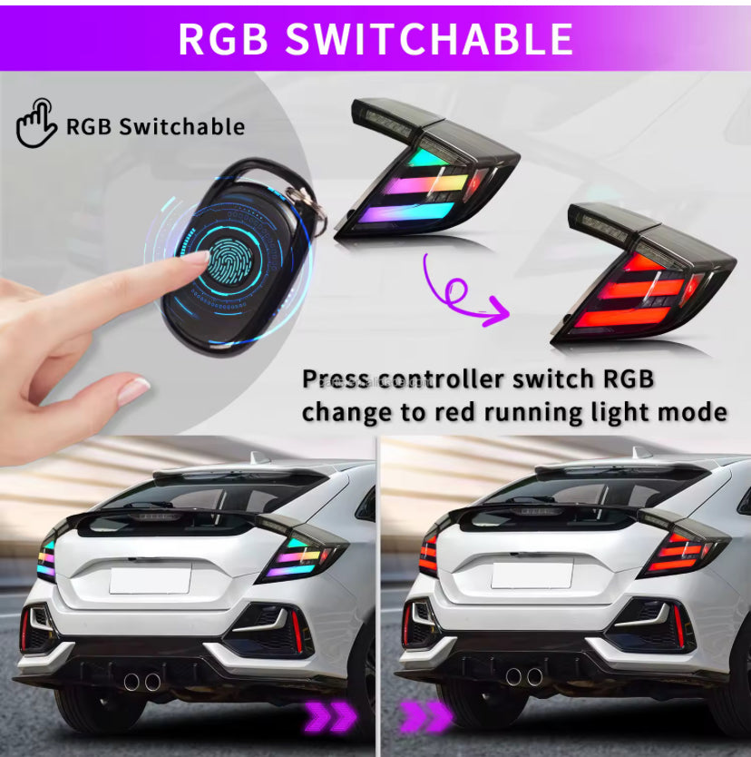 INTELLIGHT Stoplamp 3 in 1 Honda Civic Type R/Turbo RGB Sequential - Smoke