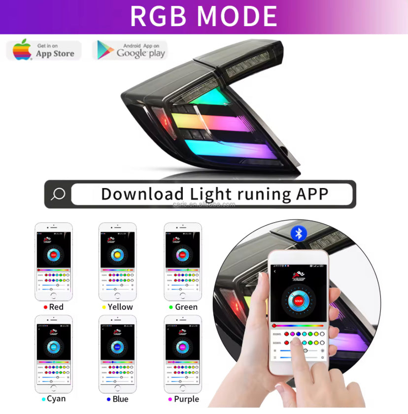 INTELLIGHT Stoplamp 3 in 1 Honda Civic Type R/Turbo RGB Sequential - Smoke