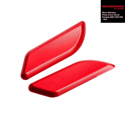 MINNAMOTO Mirror Blanking Plates Cover Ducati Panigale 899 / 1199 / 1299 – Red