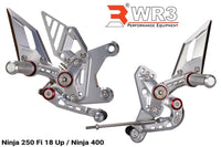 WR3 RS Footstep Underbone Rearset Racing Kawasaki Ninja 250 FI 18- Up  / Ninja 400