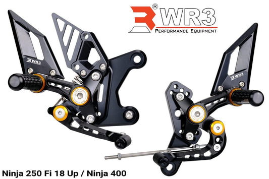 WR3 RS Footstep Underbone Rearset Racing Kawasaki Ninja 250 FI 18- Up  / Ninja 400