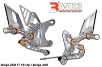 WR3 RS Footstep Underbone Rearset Racing Kawasaki Ninja 250 FI 18- Up  / Ninja 400