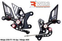 WR3 RS Footstep Underbone Rearset Racing Kawasaki Ninja 250 FI 18- Up  / Ninja 400