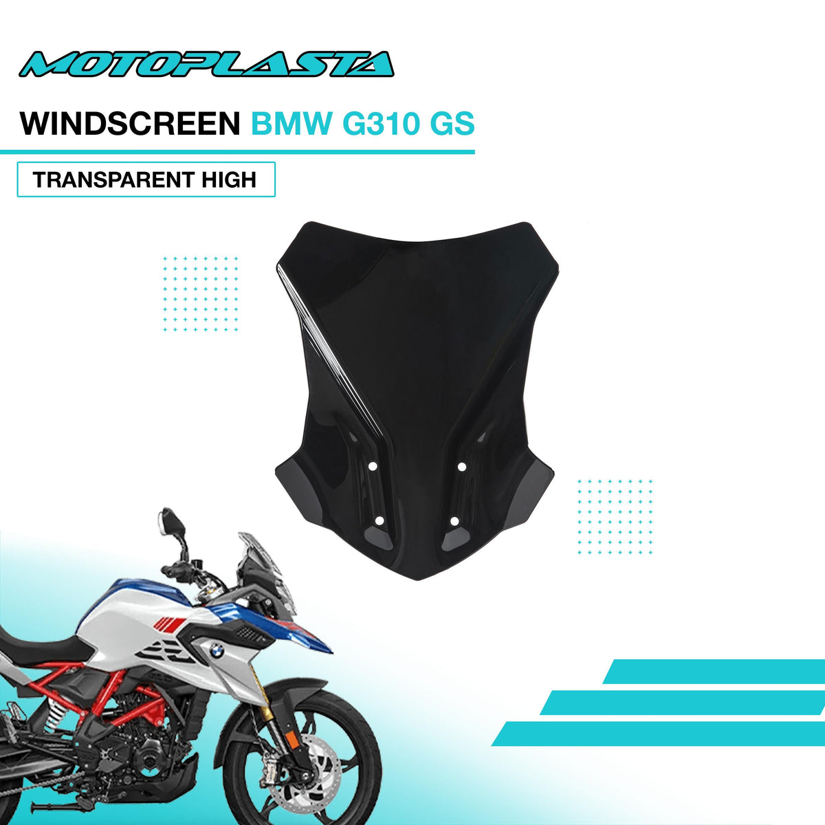 MOTOPLASTA Windshield Visor BMW G310 GS Original Visor Windscreen