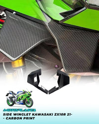 MOTOPLASTA Side Winglet Kawasaki ZX10R 21- - Carbon Print