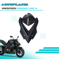 MOTOPLASTA Visor Windscreen Kawasaki Z1000 Sugomi 14- Visor Windshield - Black Smoke