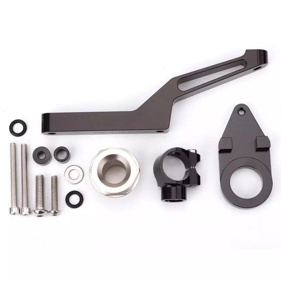 MINNAMOTO Bracket Steering Damper Kawasaki ZX25R, Ninja 250 FI New / Old, ZX6R, ZX636, Z800, Z1000 Sugomi, Z250, Z900 17-19, Z900 20-Up, Z900 RS